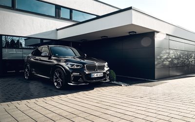 BMW X4, 2019, G02, AC Schnitzer, black sportig SUV, nya svarta X4, tyska bilar, BMW