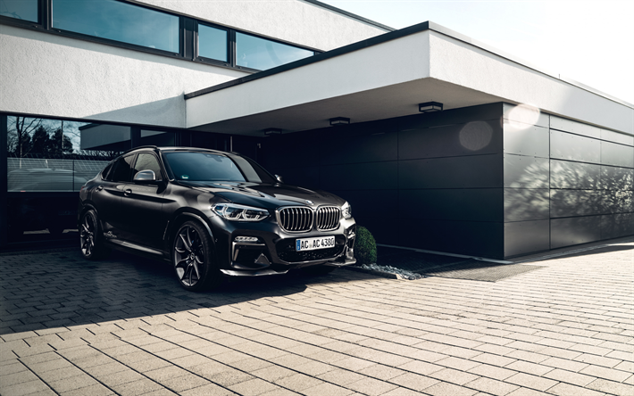 BMW X4, 2019, G02, AC Schnitzer, black sporty SUV, new black X4, german cars, BMW