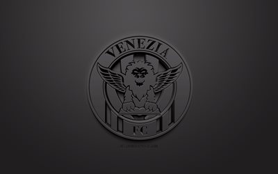 Veneza FC, criativo logo 3D, fundo preto, 3d emblema, Italiano de futebol do clube, Serie B, Veneza, Itália, Arte 3d, futebol, elegante logotipo 3d