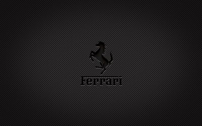 Download wallpapers Ferrari carbon logo, 4k, grunge art, carbon background,  creative, Ferrari black logo, cars brands, Ferrari logo, Ferrari for  desktop free. Pictures for desktop free