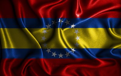 Loja flag, 4k, silk wavy flags, ecuadorian provinces, Day of Loja, fabric flags, Flag of Loja, 3D art, Loja, Provinces of Ecuador, Loja 3D flag, Ecuador