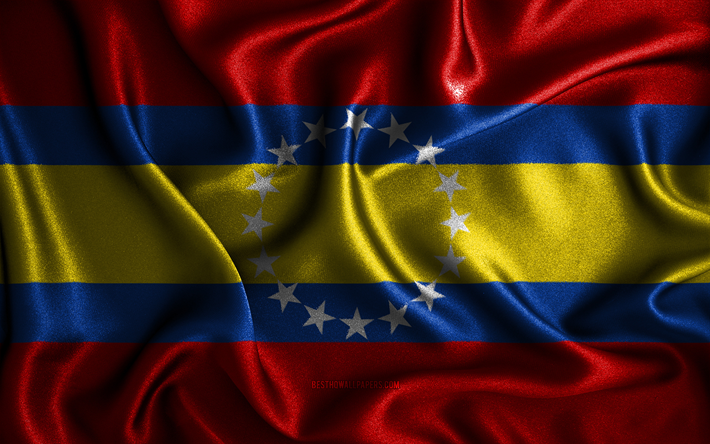 loja-flagge, 4k, gewellte seidenflaggen, ecuadorianische provinzen, tag von loja, stoffflaggen, flagge von loja, 3d-kunst, loja, provinzen von ecuador, loja 3d-flagge, ecuador