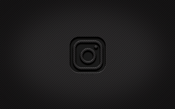 Download wallpapers Instagram carbon logo, 4k, grunge art, carbon  background, creative, Instagram black logo, social network, Instagram logo,  Instagram for desktop free. Pictures for desktop free