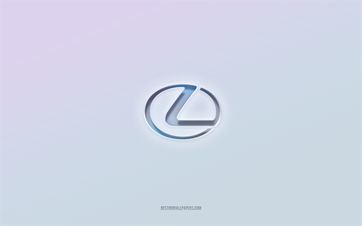 Lexus logo, cut out 3d text, white background, Lexus 3d logo, Lexus emblem, Lexus, embossed logo, Lexus 3d emblem