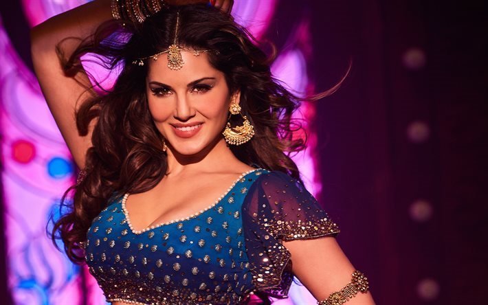 Sunny Leone, 5K, sari, Bollywood, Laila Principal Laila, belleza