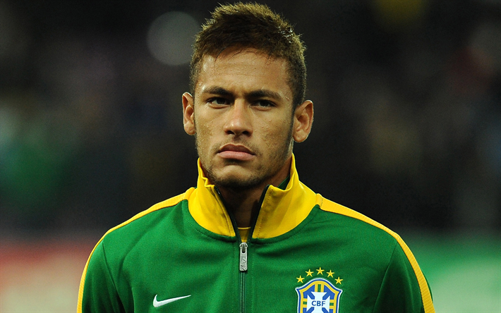 Neymar JR, fotbollsspelare, m&#229;l, Brasilien, brasiliansk fotboll, Brasiliansk fotboll, Neymar, fotboll