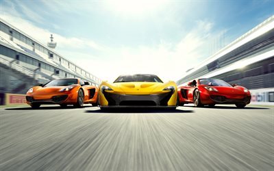 4k, McLaren P1, pista de carreras, 2018 coches, supercars, McLaren
