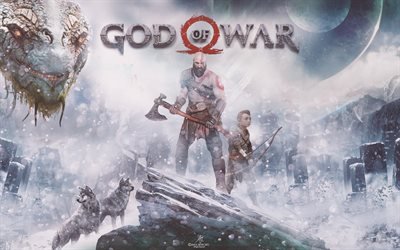 God of War 4, 4k, Action-adventure, 2018 movie, monster