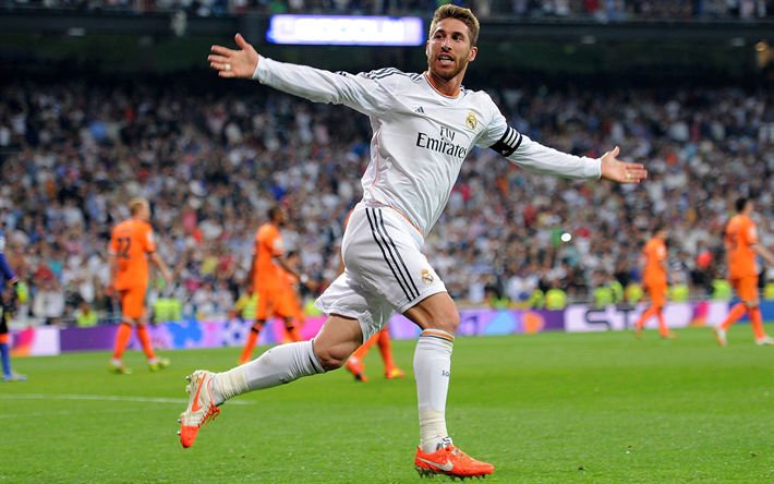 Sergio Ramos, Gal&#225;cticos, estrelas do futebol, futebol, O Real Madrid, La Liga, Ramos, jogadores de futebol