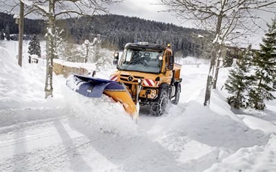 Mercedes-Benz Unimog, 2018, U430, snow removal concepts, special machinery, snow-removing machine, snowblower, Mercedes