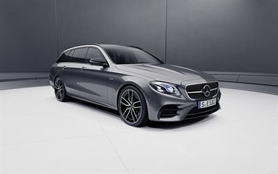 A Mercedes-AMG E53 Im&#243;veis, 2020, vista frontal, exterior, combi cinzento, novo tom de cinza E53 Im&#243;veis, E-class, carros alem&#227;es, Mercedes