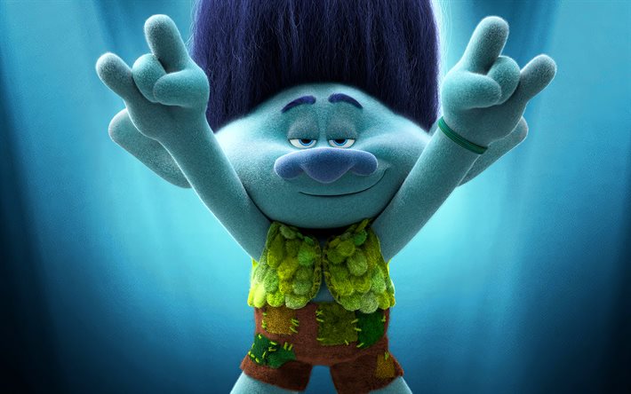 Download wallpapers Branch, 4k, 3D-animation, 2020 movie, Trolls World  Tour, artwork, Trolls characters, Branch Trolls, funny characters, Trolls  for desktop free. Pictures for desktop free