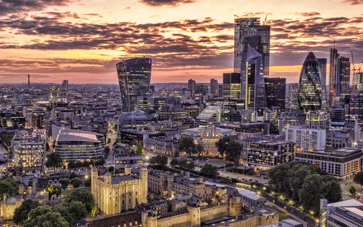 ダウンロード画像 ロンドン 30セントメアリーアックス コーヒーをご用意してお待ちして 夜 ロンドンの街並み 夕日 高層ビル群 ロンドンのスカイライン イギリス フリー のピクチャを無料デスクトップの壁紙