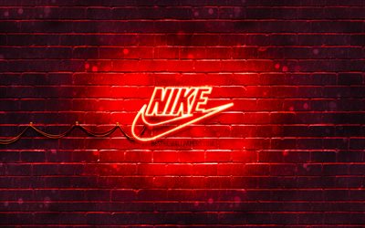 Scarica Sfondi Nike Logo Rosso 4k Rosso Brickwall Nike Logo