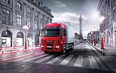 Iveco Eurocargo, 2020, Euro 6, os novos caminh&#245;es, vermelho novo, caminh&#245;es de carga, entrega, Iveco