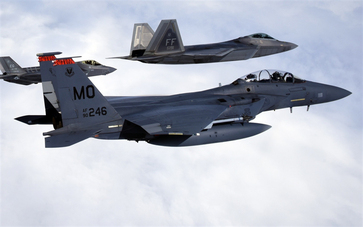 McDonnell Douglas F-15 Eagle, Lockheed Martin F-22 Raptor, F-15 Strike Eagle, US Air Force, il Lockheed Martin F-35 Lightning II, Americano di Combattimento dell&#39;Aviazione, USA