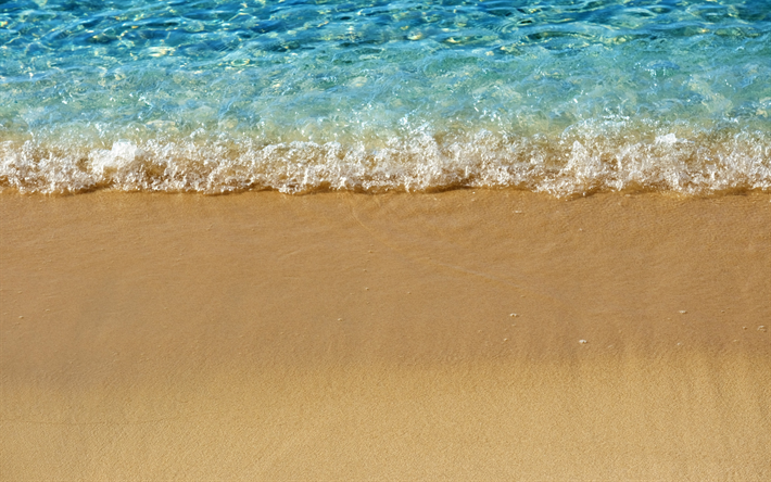 beach, sand, havet, sommar, sea breeze, v&#229;gor, Medelhavet