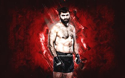 Andrei Arlovski, MMA, UFC, Belarusian fighter, red stone background, Andrei Arlovski art, Ultimate Fighting Championship