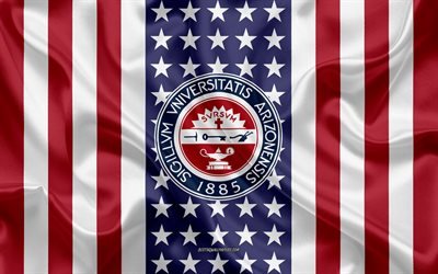 Arizonan yliopiston Tunnus, Amerikan Lippu, Arizonan yliopiston logo, Tucson, Arizona, USA, Tunnus University of Arizona