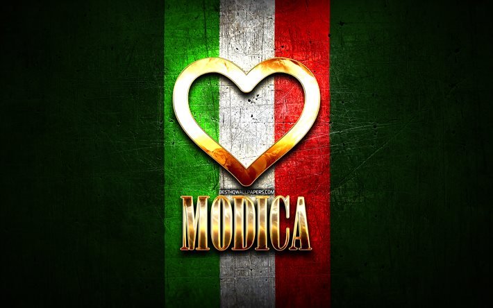 أنا أحب موديكا, المدن الإيطالية, ذهبية نقش, إيطاليا, القلب الذهبي, العلم الإيطالي, تحرير, المدن المفضلة, الحب موديكا