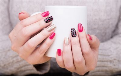 white cup in hands, female hands, mood concepts, white cup, manicure concept, coffee concepts