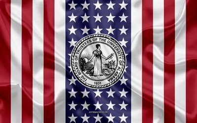 Universidade do Alabama Sistema Emblema, Bandeira Americana, Universidade do Alabama logotipo do Sistema, Alabama, EUA, Emblema da Universidade de Alabama Sistema