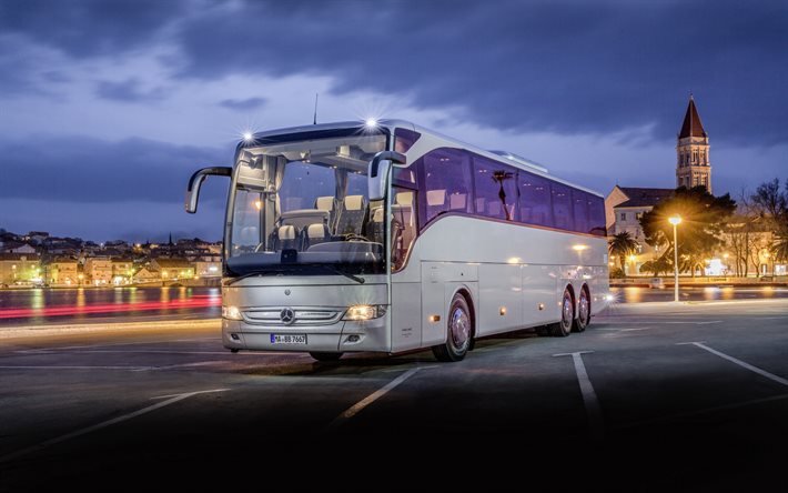 Mercedes-Benz Tourismo, passenger bus, exterior, new gray Tourismo, german buses, Mercedes-Benz Buses