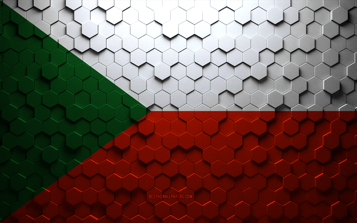 Flag of Apartado, honeycomb art, Apartado hexagons flag, Apartado 3d hexagons art, Apartado flag