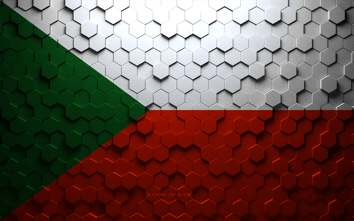 bandera de apartado, arte de panal, bandera de hex&#225;gonos de apartado, arte de hex&#225;gonos 3d de apartado