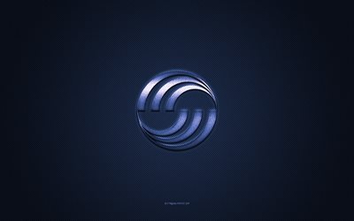 Airbus logo, blue shiny logo, Airbus metal emblem, blue carbon fiber texture, Airbus, brands, creative art, Airbus emblem