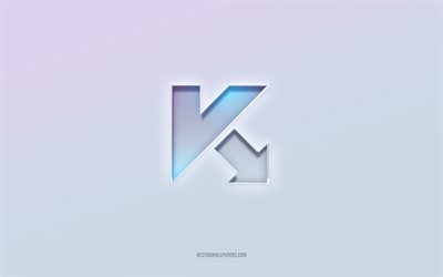 kaspersky-logotyp, utskuren 3d-text, vit bakgrund, kaspersky 3d-logotyp, kaspersky-emblem, kaspersky, pr&#228;glad logotyp, kaspersky 3d-emblem