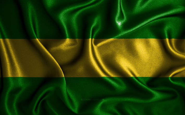 Cauca flag, 4k, silk wavy flags, colombian departments, Day of Cauca, fabric flags, Flag of Cauca, 3D art, Cauca, South America, Departments of Colombia, Cauca 3D flag, Colombia
