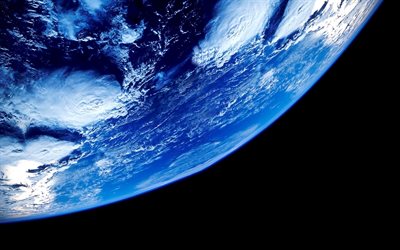 jorden fr&#229;n rymden, 4k, galax, sci-fi, universum, nasa, 3d-konst, planeter, jorden