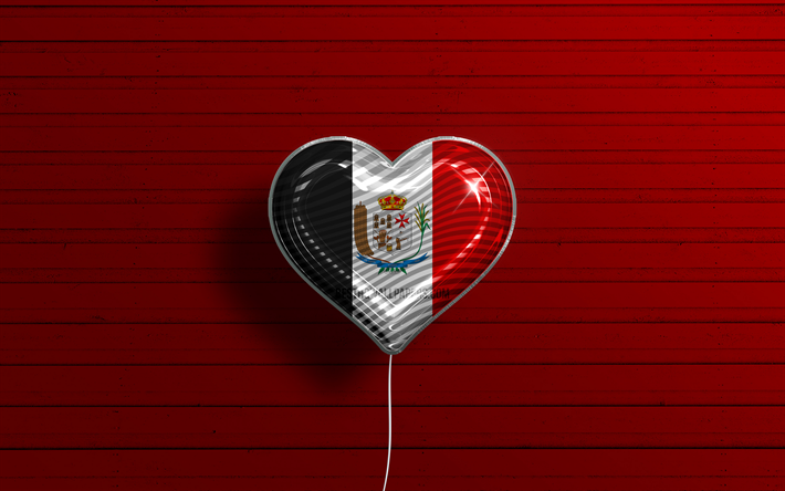 i love codo, 4k, realistiset ilmapallot, punainen puinen tausta, codon p&#228;iv&#228;, brasilian kaupungit, codon lippu, brasilia, ilmapallo lipulla, codo