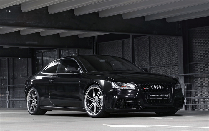 Audi RS5, Senner Tuning, Musta RS5, tuning Audi, urheilu autot, coupe, Saksan autoja, Audi