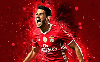 Pizzi, 4k, abstrakt konst, fotboll, Benfica, Den F&#246;rsta Ligan, Juan Antonio Pizzi, fotbollsspelare, neon lights, Benfica-FC