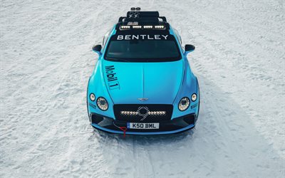 Bentley Continental GT Ice Race, 4k, winter, 2021 cars, front view, superars, 2021 Bentley Continental GT, Bentley