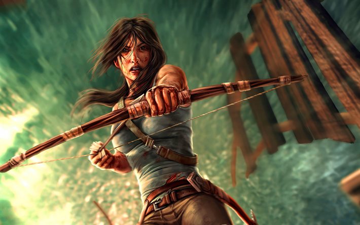 Lara Croft, Tomb Raider, personaggio principale, arte di Lara Croft, personaggi di Tomb Raider, Tomb Raider disegnato