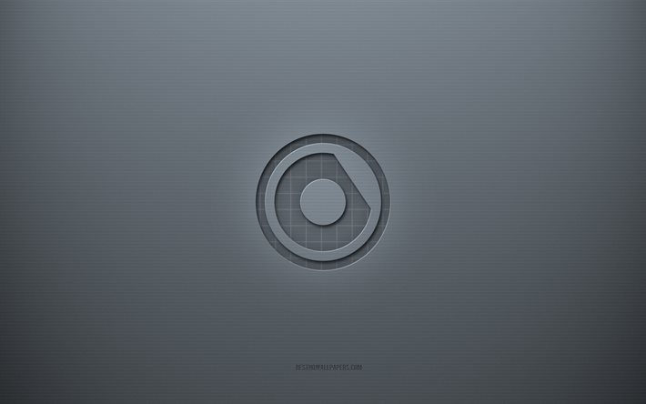 ニッキーロメロのロゴ, 灰色の創造的な背景, ニッキーロメロのエンブレム, 灰色の紙の質感, ニッキーロメロ, 灰色の背景, ニッキーロメロ3Dロゴ