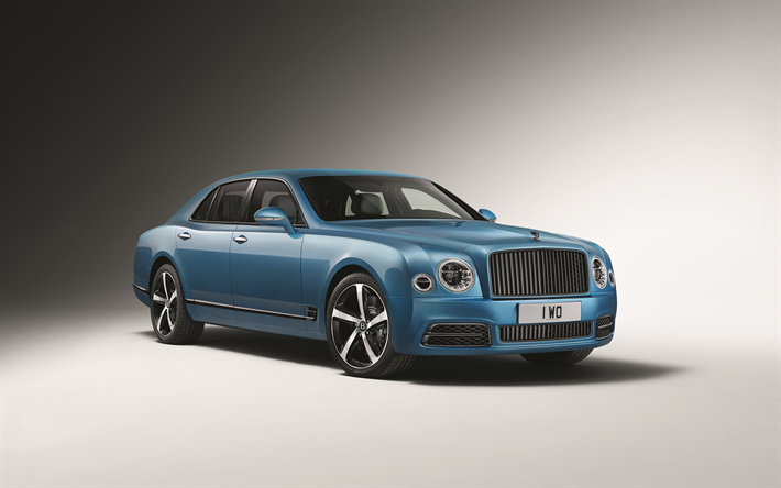 4k, la Bentley Mulsanne Speed Conception, 2018 voitures, voitures de luxe, bleu Mulsanne, Mulsanne