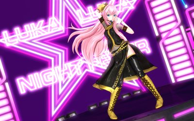 Megurine Luka, concert, pink hair, manga, Vocaloid