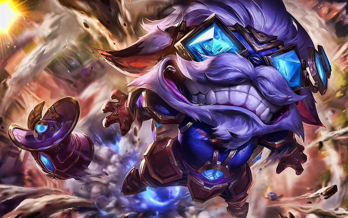 Ziggs, 4k, bataille, MOBA, League of Legends, illustrations, Legends of Runeterra, Ziggs League of Legends