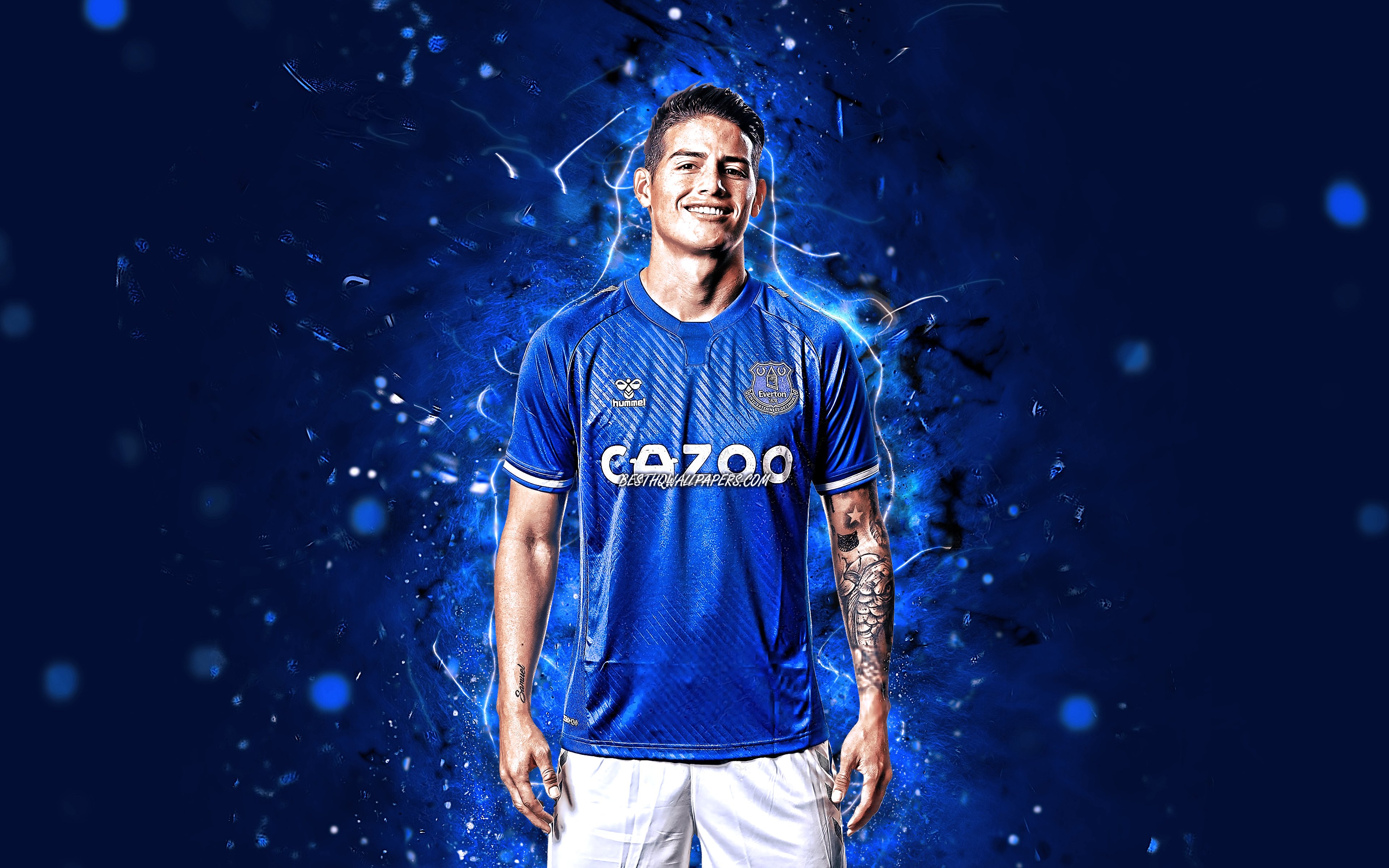 Download Wallpapers James Rodriguez 2020 4k Everton Fc Colombian