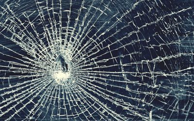 broken glass, bullet hole, Cracked glass