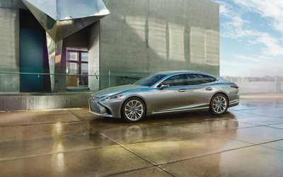 Lexus LS 500, luxury cars, 2018 cars, sedans, gray lexus