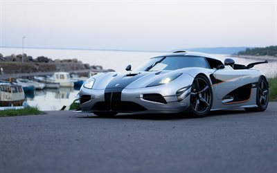 Koenigsegg One 1, 2017, hypercar, silver coupe, superbil, Koenigsegg