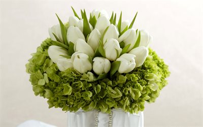 الزنبق الأبيض, كوبية, باقة جميلة, زهور الربيع, باقة من زهور الأقحوان