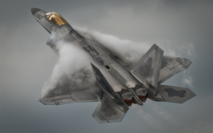 Lockheed Martin F-22A Raptor, F-22, luchador Americano, de la USAF, aviones militares, estados UNIDOS