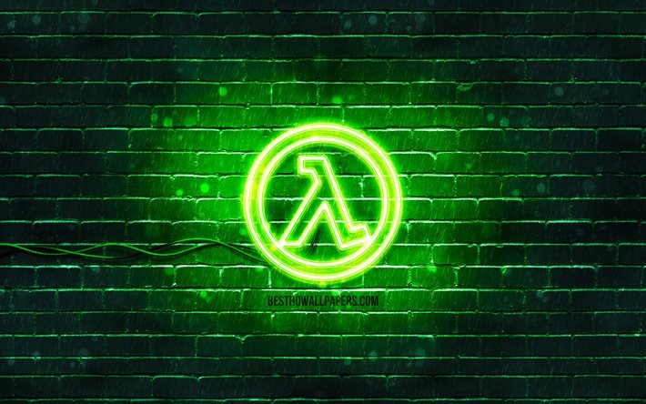 Download wallpapers Half-Life green logo, 4k, green brickwall, Half-Life  logo, 2020 games, Half-Life neon logo, Half-Life for desktop free. Pictures  for desktop free
