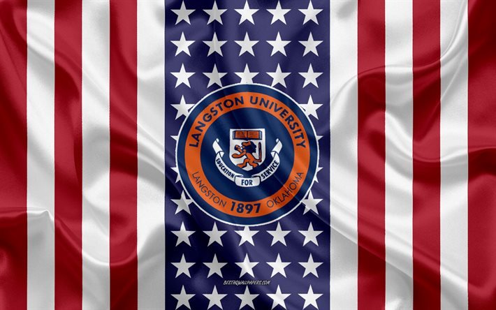 ラングストン大学のエンブレム, アメリカ合衆国の国旗, ラングストン大学のロゴ, ラングストン, Oklahoma, 米国, ラングストン大学